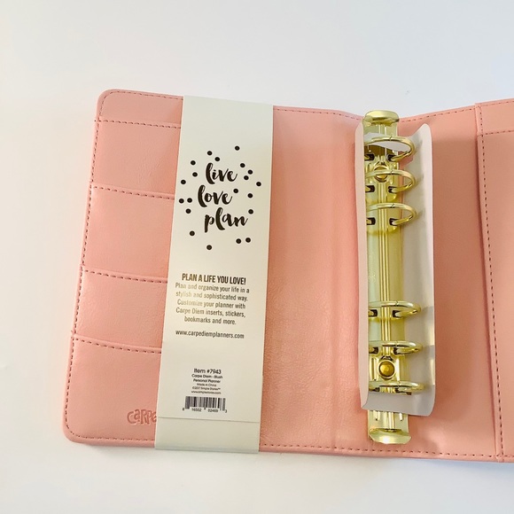 Carpe Diem Planner Personal Size, Small Blush Pink - Picture 4 of 5